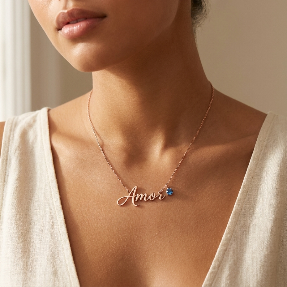 Amor | Rope Birthstone Necklace