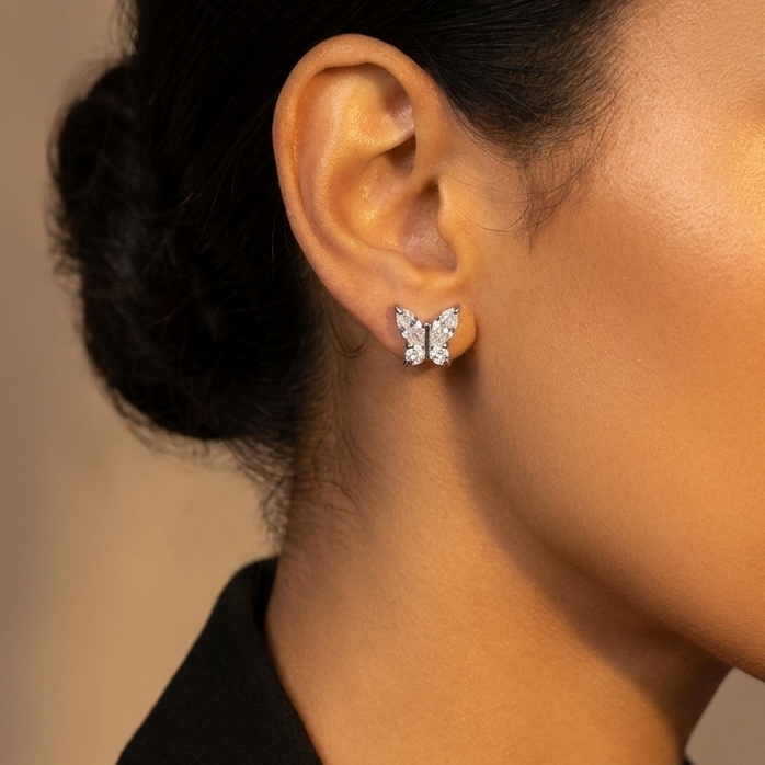 Flora | Mariposa Butterfly Zircon Earrings